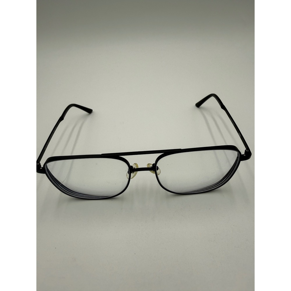JINS Eyeglasses Unisex 57-17-150 Black Excellent Aviator Frames MMF-18S-096DU